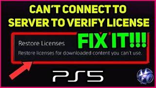 PS5 CAN'T CONNECT TO SERVER TO VERIFY LICENSE EASY FIX! (Fast Solution)