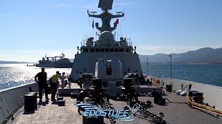 Kineska NR Ratna mornarica / Chinese PLA Navy - Frigate 550 Weifang - Lora Naval Base Croatia HD