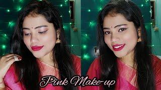 Pink Saree Make-up (No Foundation) ||Anindita Vlogs Deb