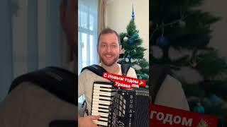 Happy New Year song on Accordion -  Самая популярная новогодняя песня