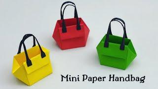 DIY MINI PAPER HANDBAG / Paper Craft / Easy Origami  Handbag DIY / Paper Crafts Easy / Handbag DIY