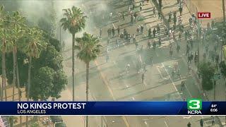 'No Kings' protest in Los Angeles turns violent