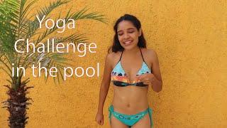 Yoga challenge in the pool