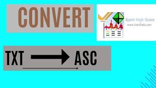 How To Convert XRD txt File to asc File | make asc File for X'Pert High Score