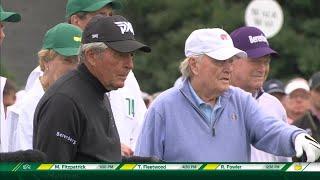 Gary Player, Jack Nicklaus and Tom Watson tee off to open the 2024 Masters ️