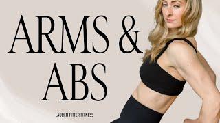 10 Minute Postpartum No Equipment Arms and Abs Workout - Lauren Fitter