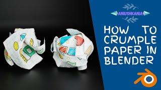 How To Crumple Paper In Blender || Blender Tutorial