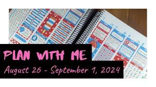 Plan With Me August 26 - September 1 | Vintage Glam Kawaii Patriotic Ice Cream Pop | Plan B Planner