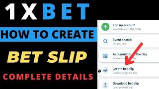 How to create betslip on 1xbet | 1xbet create bet slip 2023