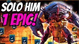 F2P DOOM TOWER HARD 100 SCARAB KING WITH 1 EPIC FULL AUTO | RAID: SHADOW LEGENDS