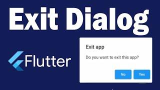 Exit Dialog Box in Flutter | Speed Code | UI Tutorial | 2024