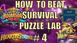 Hearthstone - How to beat Survival Puzzle Lab # 4 - The Boomsday Project