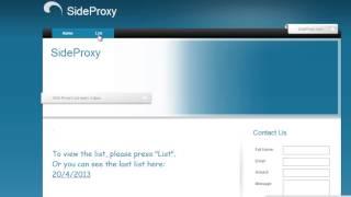 Free Proxy list SideProxy.com