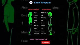 Normal People v/s Programmer .  | #shorts #programmer #knowprogram