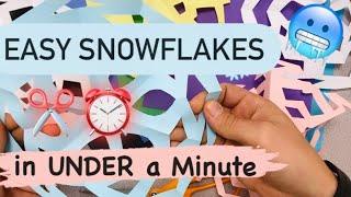 How to Make SNOWFLAKES for Kids - Easy 4 Beginners with Cutting Ideas! #snowflakes #mrschuettesart