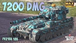 The FV215b (183) with 7200 DAMAGE! ⭕️ Ace Badge ⭕️ WoT Blitz Gameplay