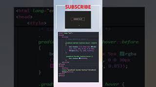 Stunning Gradient Glowing Border Button Animation with CSS – Interactive Hover Effects #shorts #css