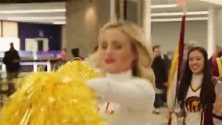 USC Trojan Marching Band surprise performance at LAX