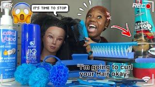 Doing my Mannequin Long Hair Only using Blue products *Name reveal*