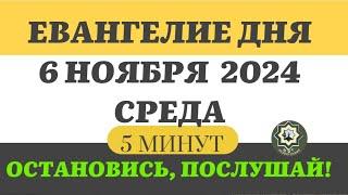 6 НОЯБРЯ СРЕДА ЕВАНГЕЛИЕ ДНЯ 5 МИНУТ АПОСТОЛ МОЛИТВЫ 2024 #мирправославия