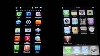 Samsung S8500 AMOLED display compared to iPhone 3G