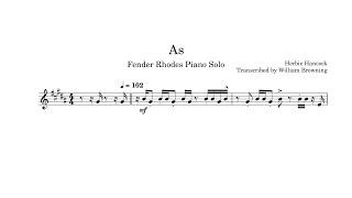 Stevie Wonder - As (Piano Solo Transcription)