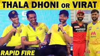 Rapid Fire : Shivam Dube, Deepak Chahar, and Devon Conway Funny Answer | National Drone Awards 2023