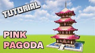 How To Build A Pink Pagoda | Minecraft Tutorial