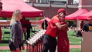 See my Second 5/1/22 Video of the Introduction of the USC Men's and Women's Track & Field Seniors