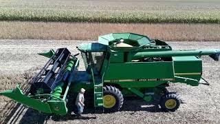 John Deere 9500 Combining Soy Beans