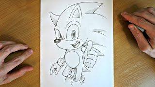 How to Draw Sonic  Easy Drawing Tutorial  Step by Step Pencil Sketch