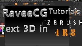 ZBRUSH 4R8  -  TEXT 3D & VECTOR SHAPES