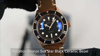 Aquatico Bronze Sea Star Black Ceramic Bezel