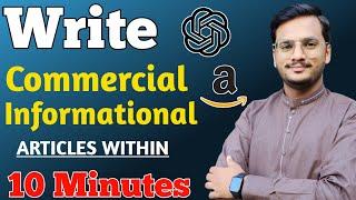 How To Write Amazon Affiliate Articles Using ChatGPT || Ai Content Writing