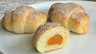 Вкуснее чем пирожки, постные рогалики с курагой/Lean bagels with dried apricots