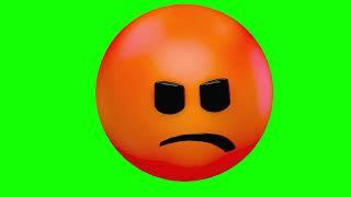 3D Angry Emoji Green Screen Effects Copyright Free VFX FX