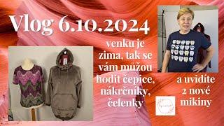 Vlog 6.10.2024-venku je zima a třeba se vám budou hodit čepice, nákrčníky, čelenky, mikiny 