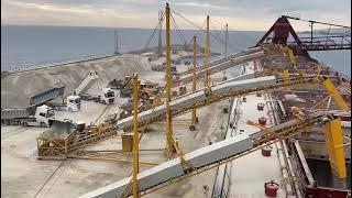 Yeoman Bank loading gypsum in Garrucha (Spain) to ship to Portbury (UK)