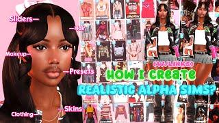 how I create realistic alpha sims | sim download +CC/links | THE SIMS 4