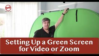 Setting Up a Green Screen for a Zoom Meeting