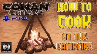 HOW TO COOK MEAT | CAMPFIRE | CONAN EXILES | PS4