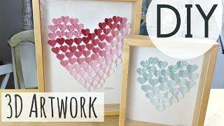 DIY Room Decorations | 3D Heart Art (EASY DIY)  | by Michele Baratta