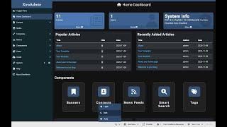 XiroAdmin - Light Dark Administrator Template for Joomla