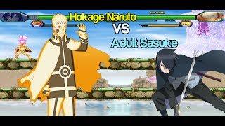 Hokage Naruto VS Adult Sasuke - Bleach VS Naruto MUGEN