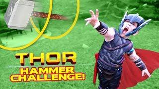 Thor Ragnarok Movie Gear Test & Hammer Toss Challenge for Kids by K-City