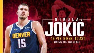 Nikola Jokić ANOTHER Near 40+ Point Triple-Double vs. Spurs  | 1/4/25 Full Game Highlights