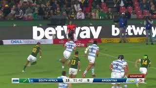 Cheslin Kolbe strong tackle on Lucio Cinti