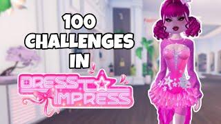 100 CHALLENGES in Dress to Impress!