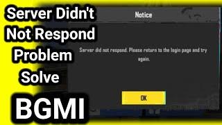 bgmi server did not respond problem / bgmi server not respond problem /server didn't respond in bgmi