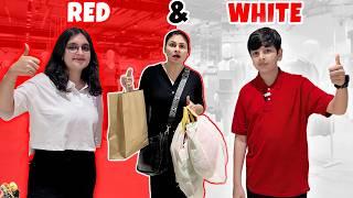 RED AND WHITE | One colour challenge in mall | Aayu and Pihu Show